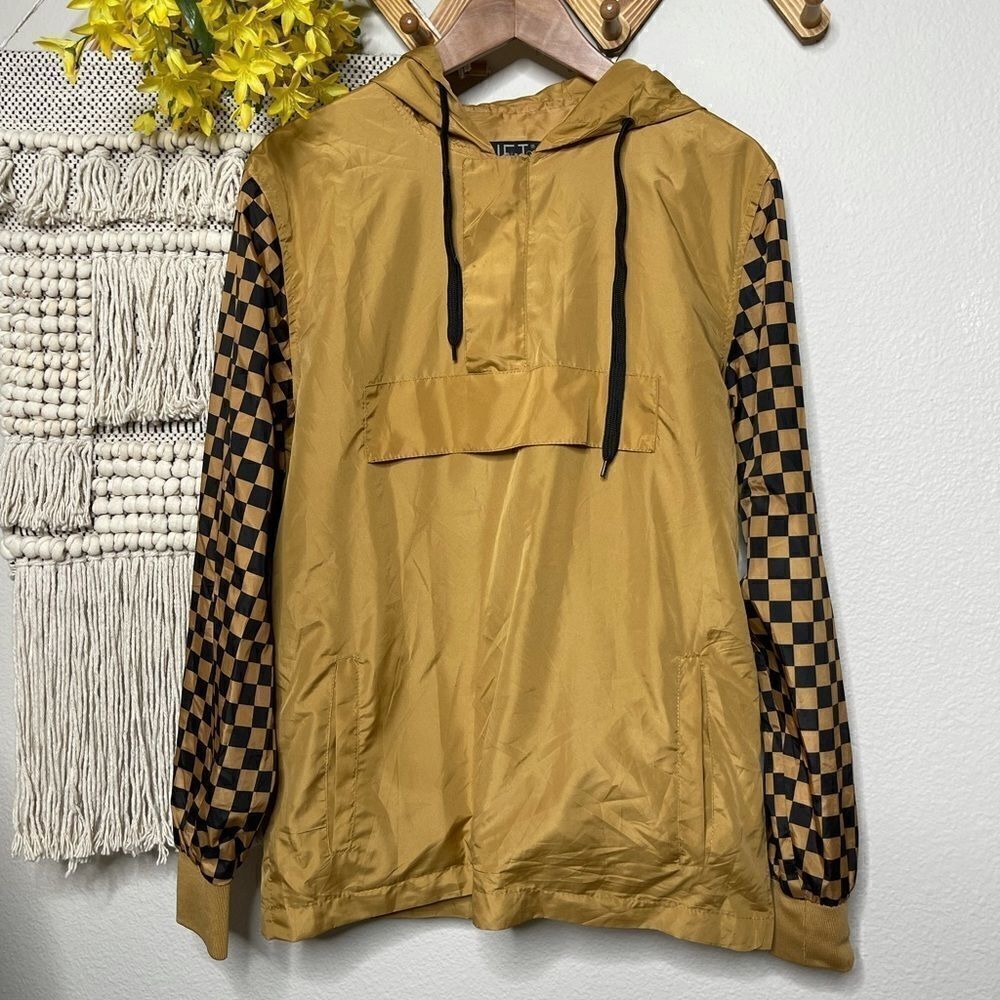 g-net gold checkerboard windbreaker